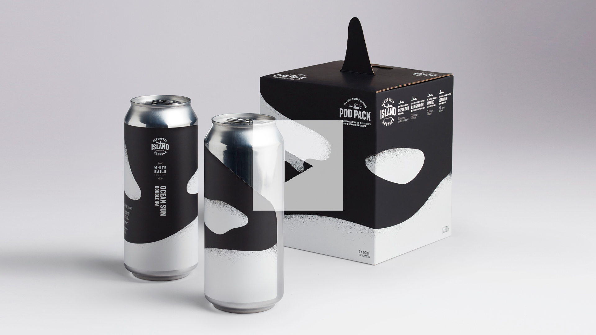 Killer Whale ‘Pod Pack’ Beer Labels & Packaging
